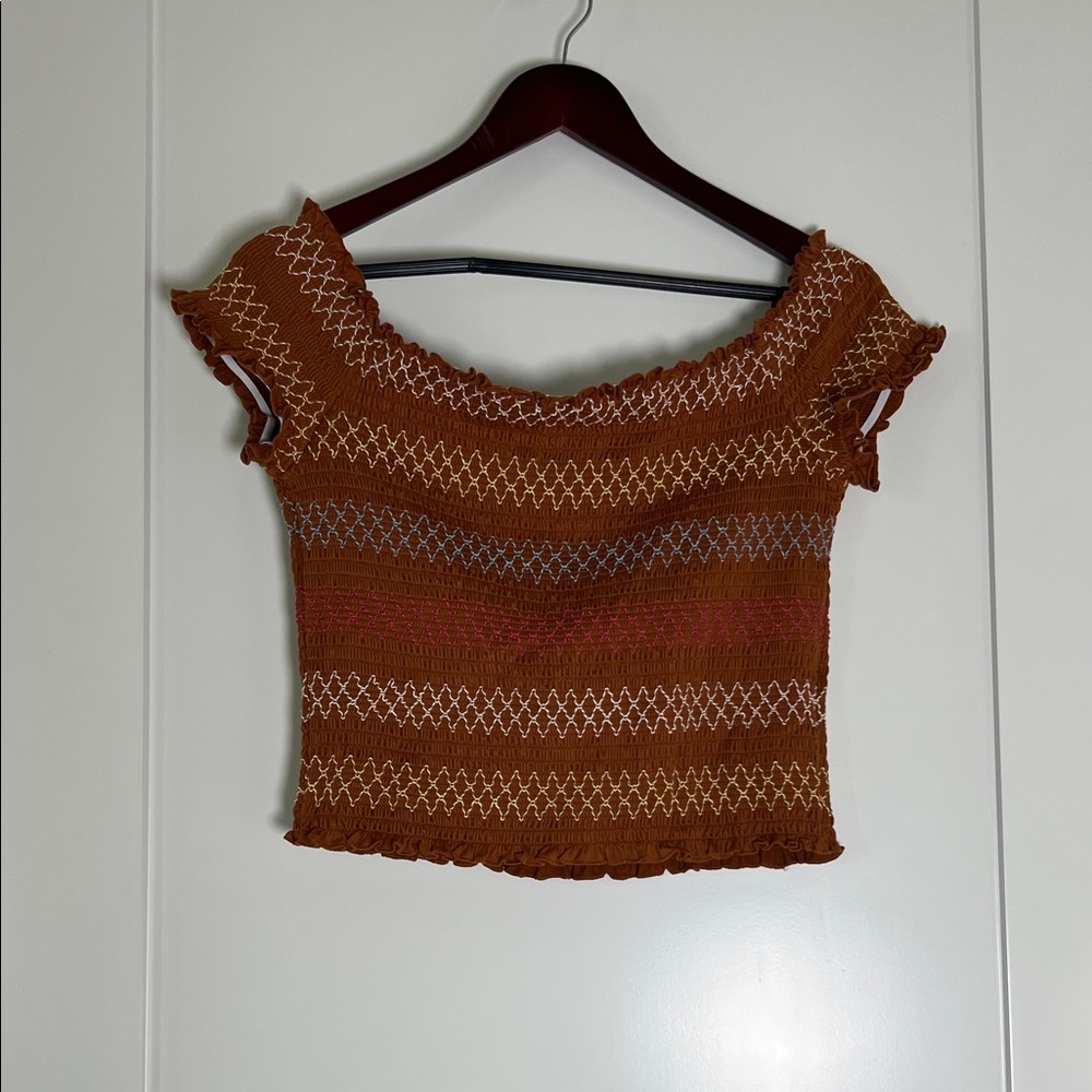 Rue21 Terracotta Knit Crop Top